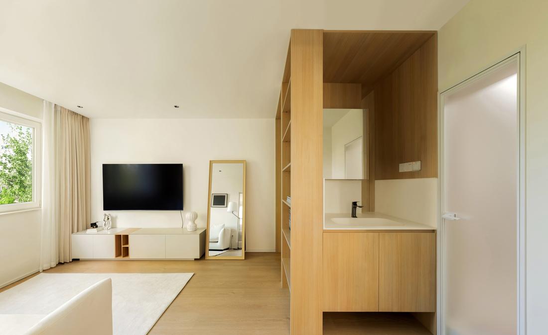 极简奶油原木韩式混搭风住宅设计-37