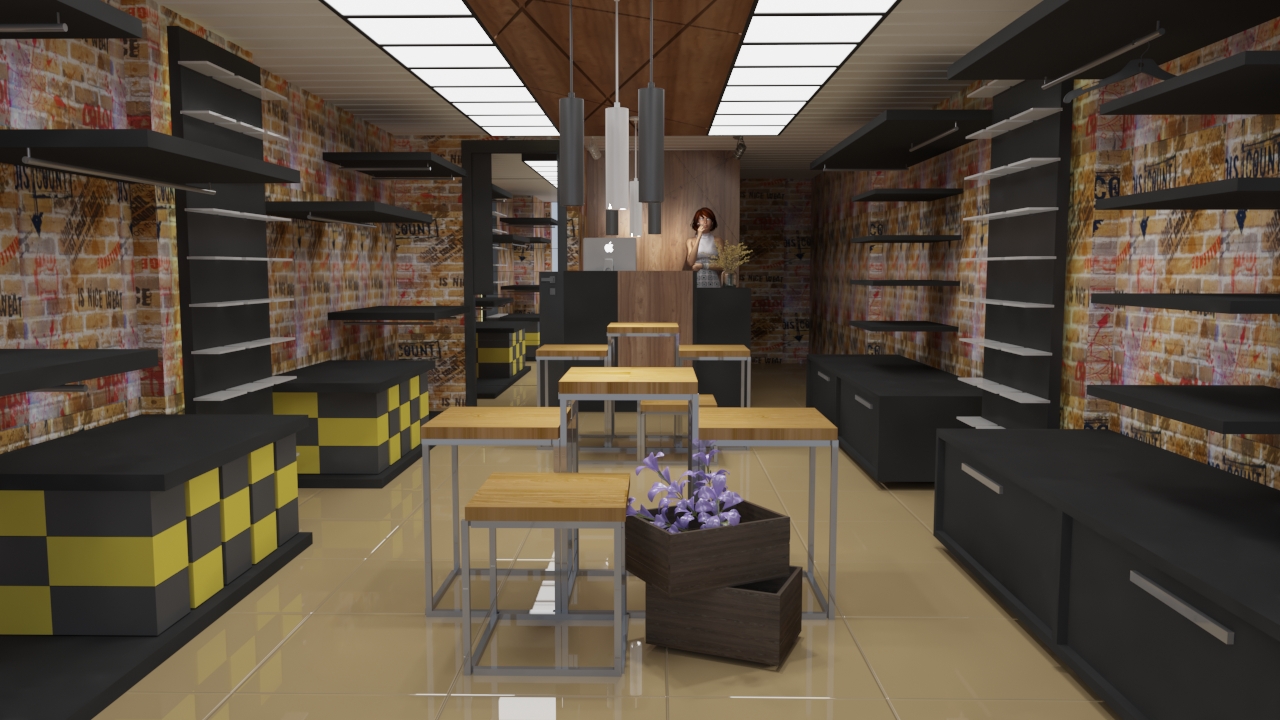 Interior design clothes shop-8