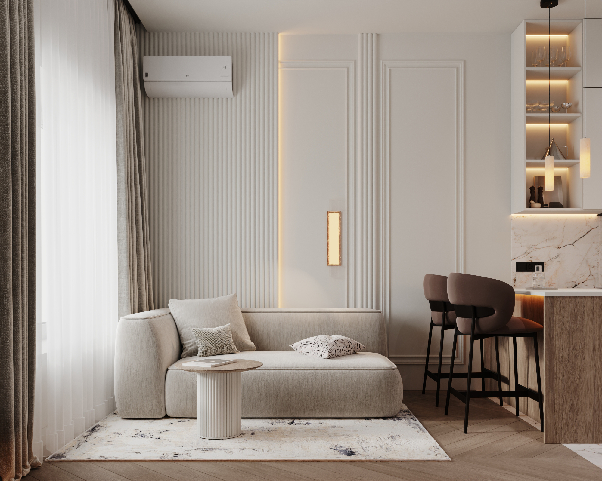 新古典主义公寓丨波兰华沙丨Bodes studio-4