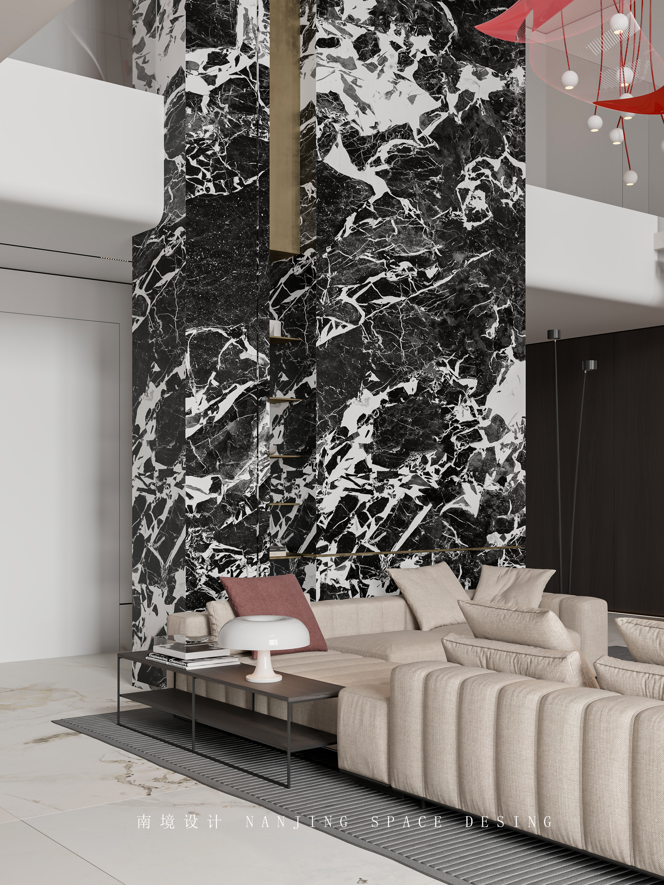 现代挑空别墅-16