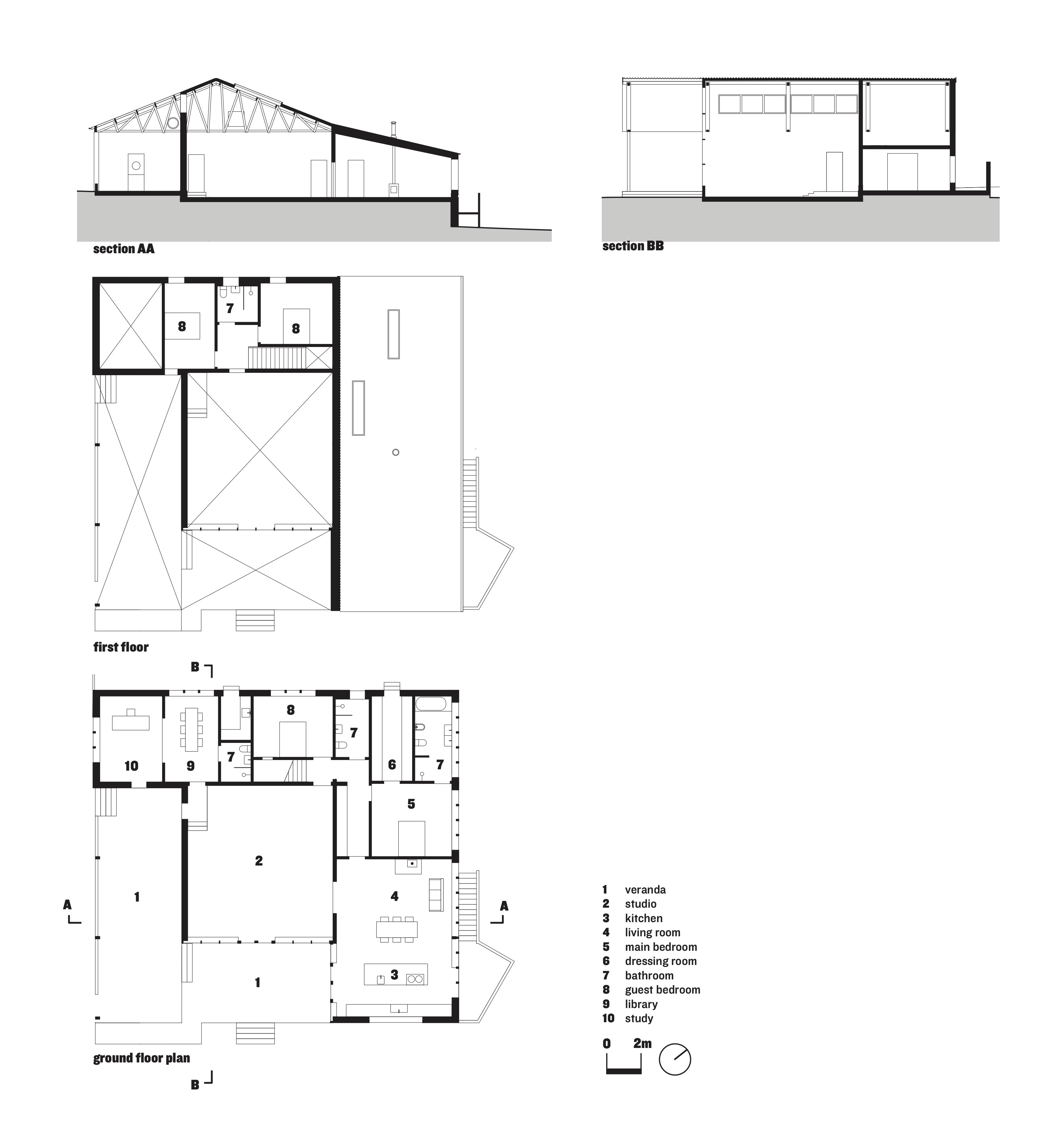 英国德文郡牛棚改造住宅及工作室丨David Kohn Architects-27