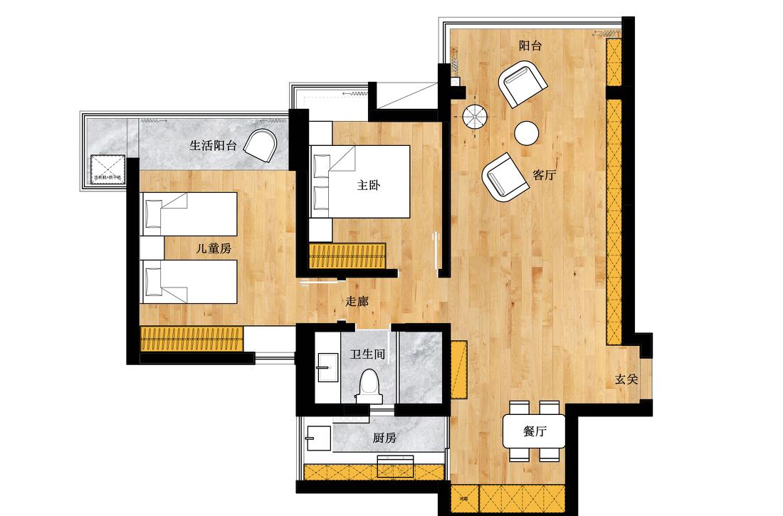 原木风去客厅化设计-19