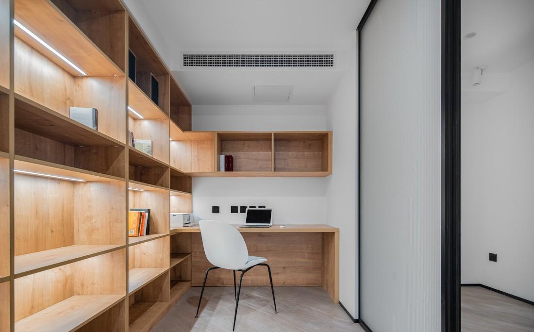 简约黑白灰,138㎡单身男士的现代家居设计-18