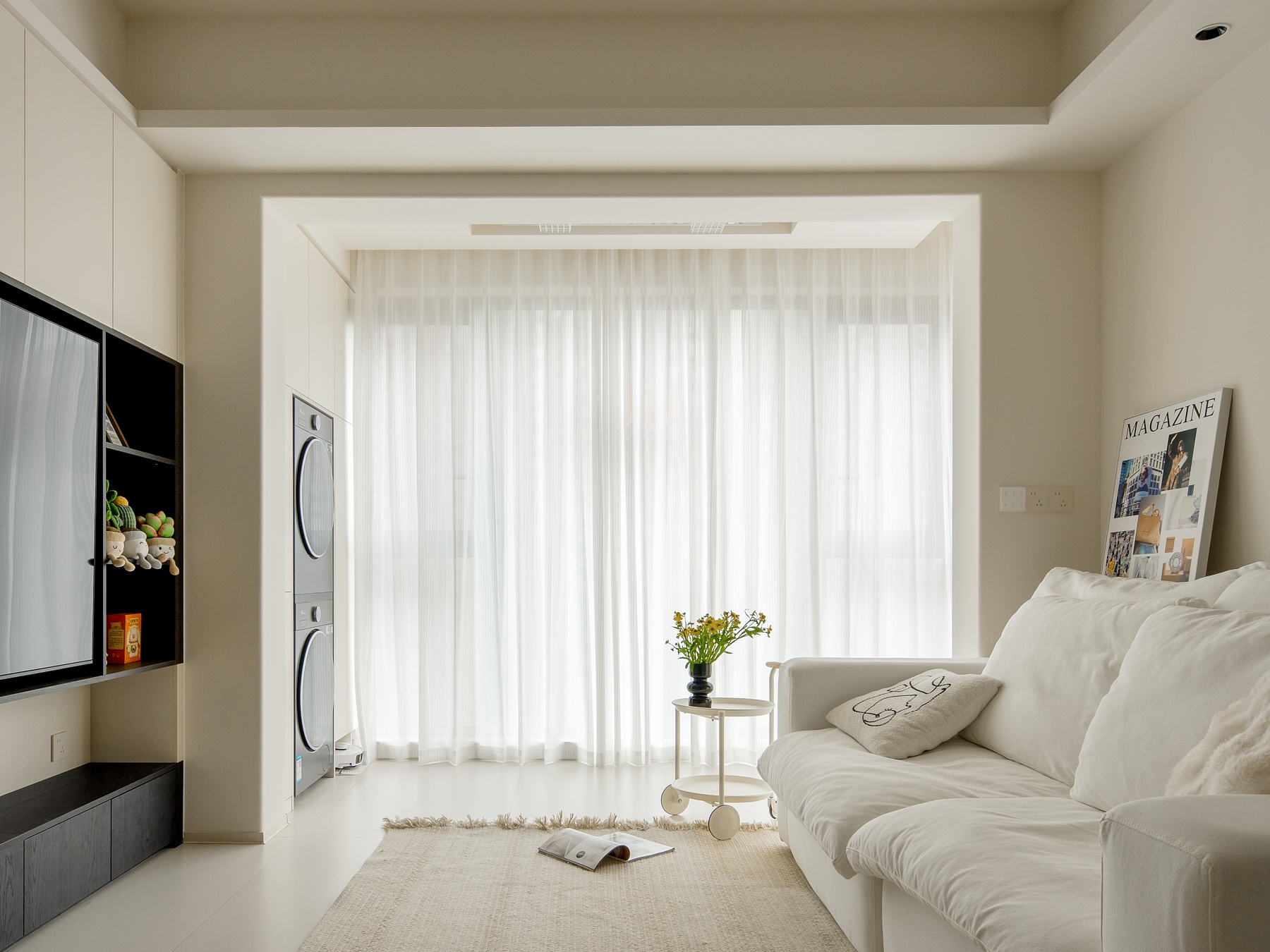 98㎡三房格局，动线重塑×收纳整合×简约奶油风-42