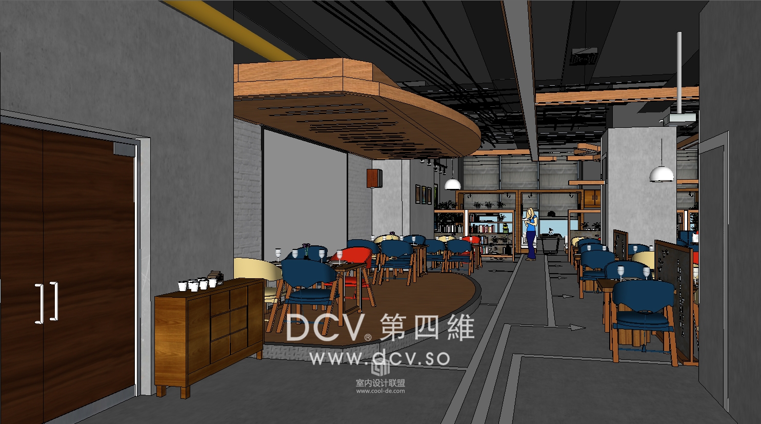 西安口碑最好的特色主题餐厅设计-飞象披萨（中贸广场店）-30