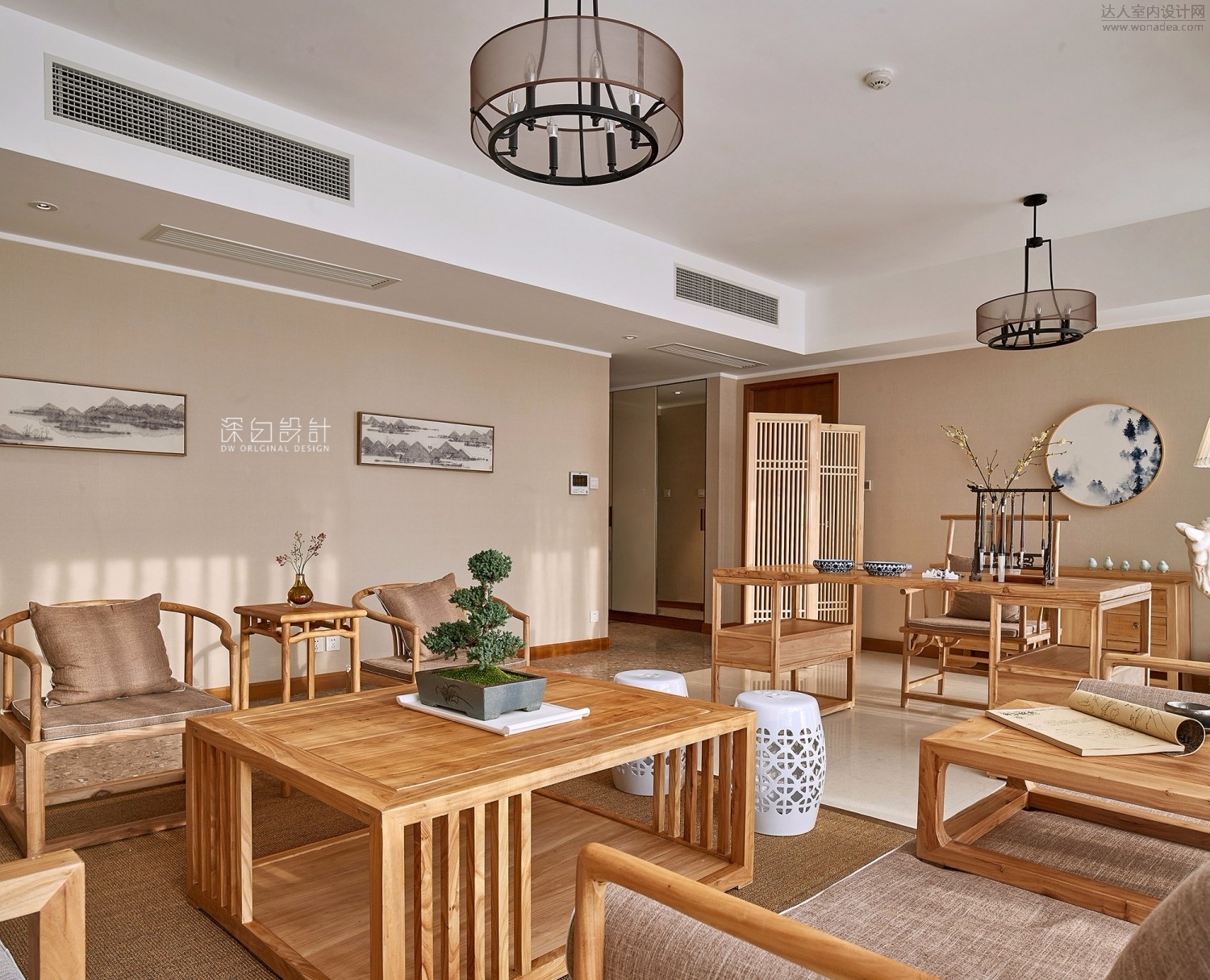 隐·仕——嘉里中心150㎡新中式住宅  深白设计-8