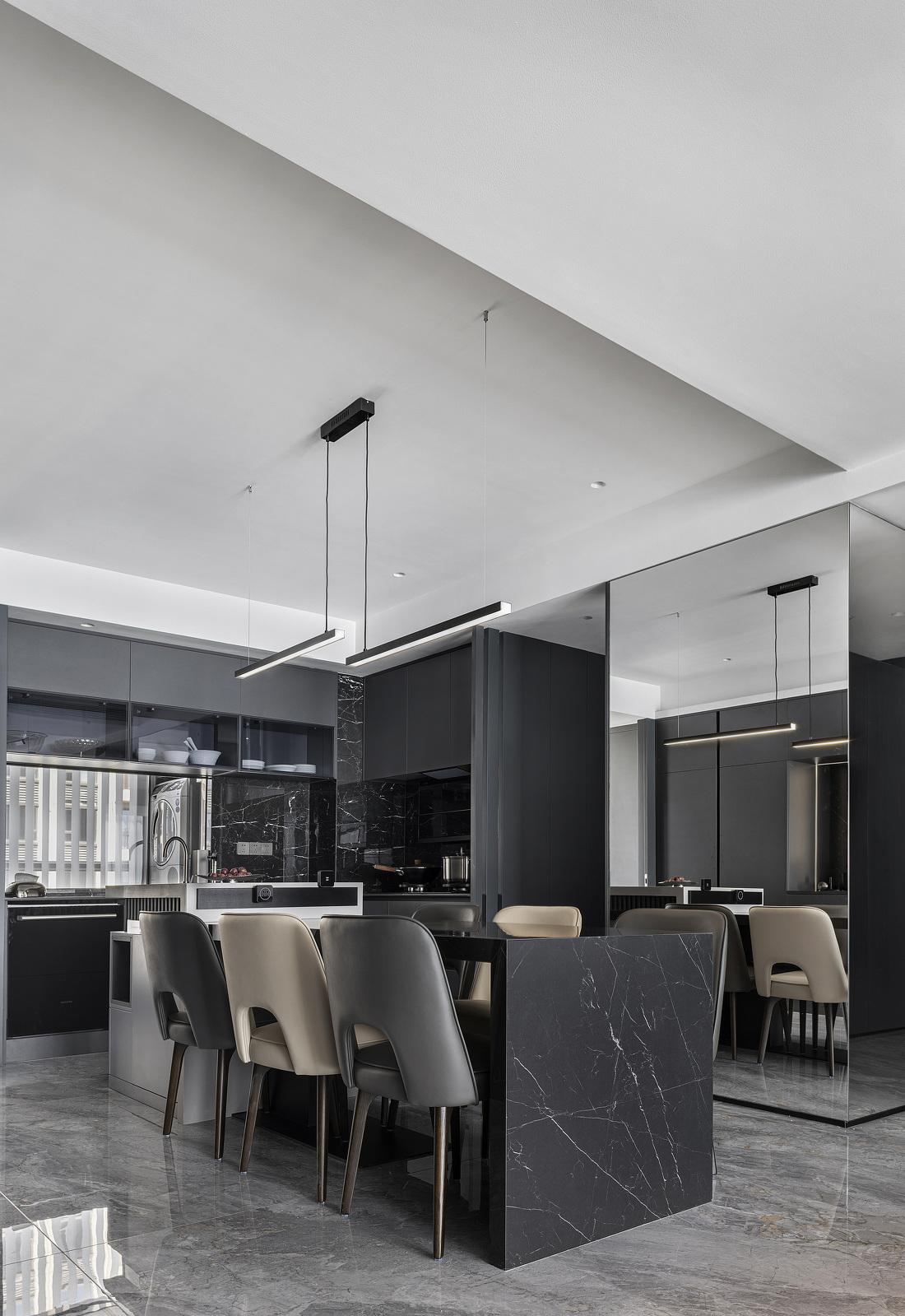 黑白琴键 - 融合硬朗与温柔的现代简约家居设计-16