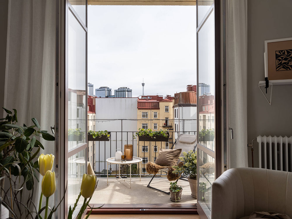 瑞典 41 平米小公寓的温馨灰色空间设计-4