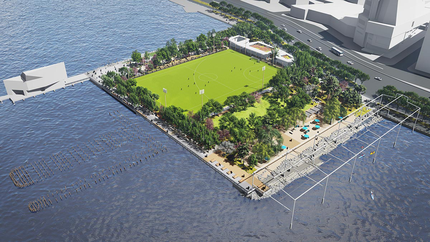 Tree Planting Begins at Gansevoort Peninsula Park on the West Village Waterfront, Manhattan - New York YIMBY-20