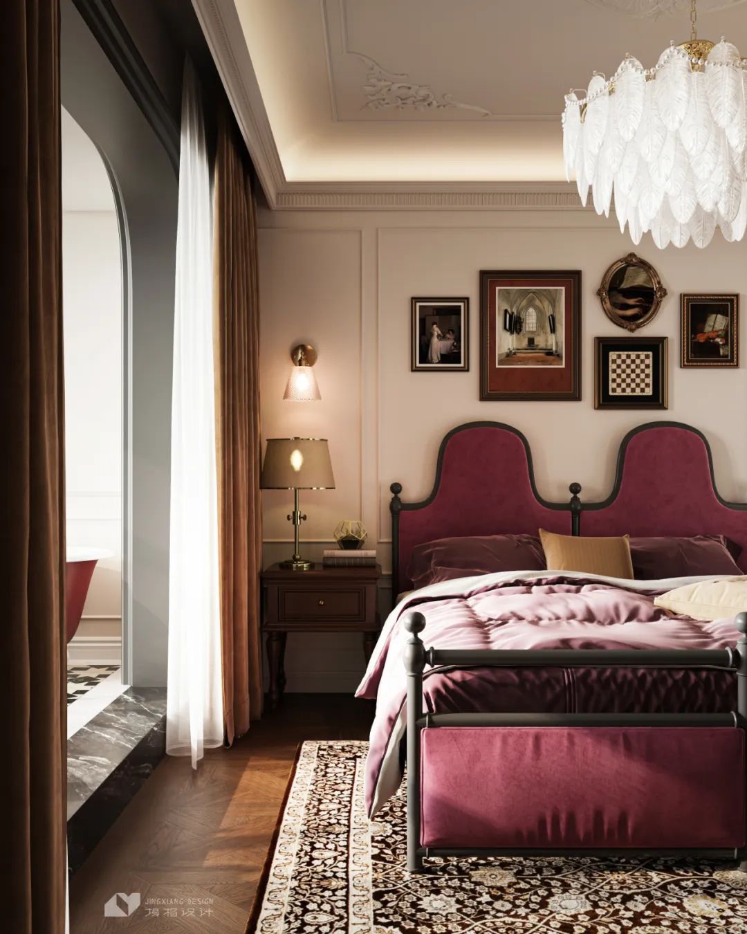 深圳金地翠堤湾法式复古住宅设计丨中国深圳丨深圳境相设计-39