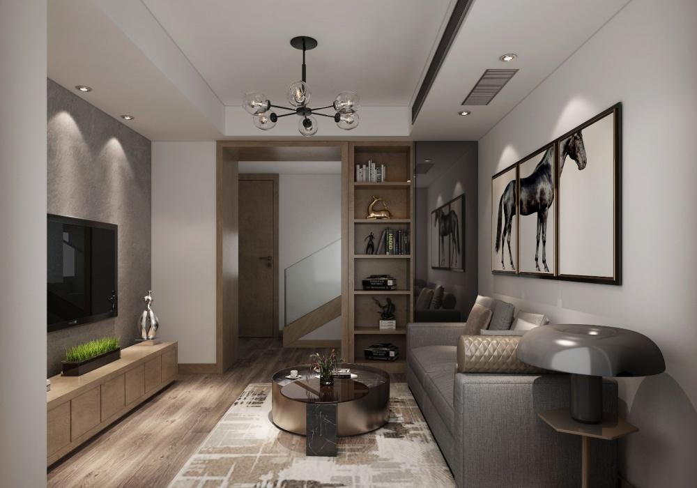 现代时尚风格家居设计，大理石与木饰面的优雅碰撞-4