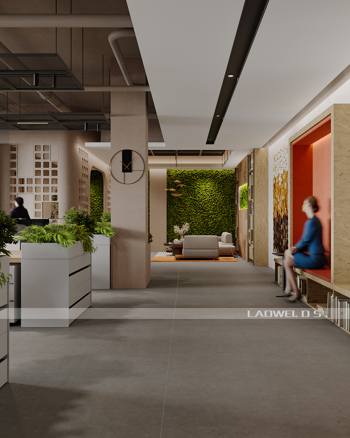 侘寂办公区渲染-2