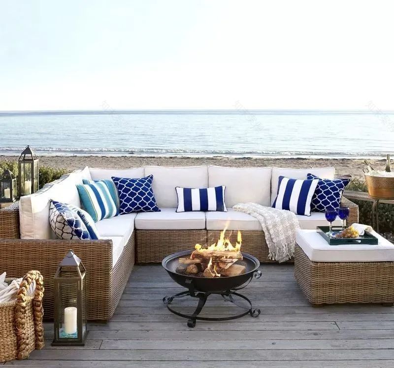 冬日里的温暖庭院壁炉设计-64