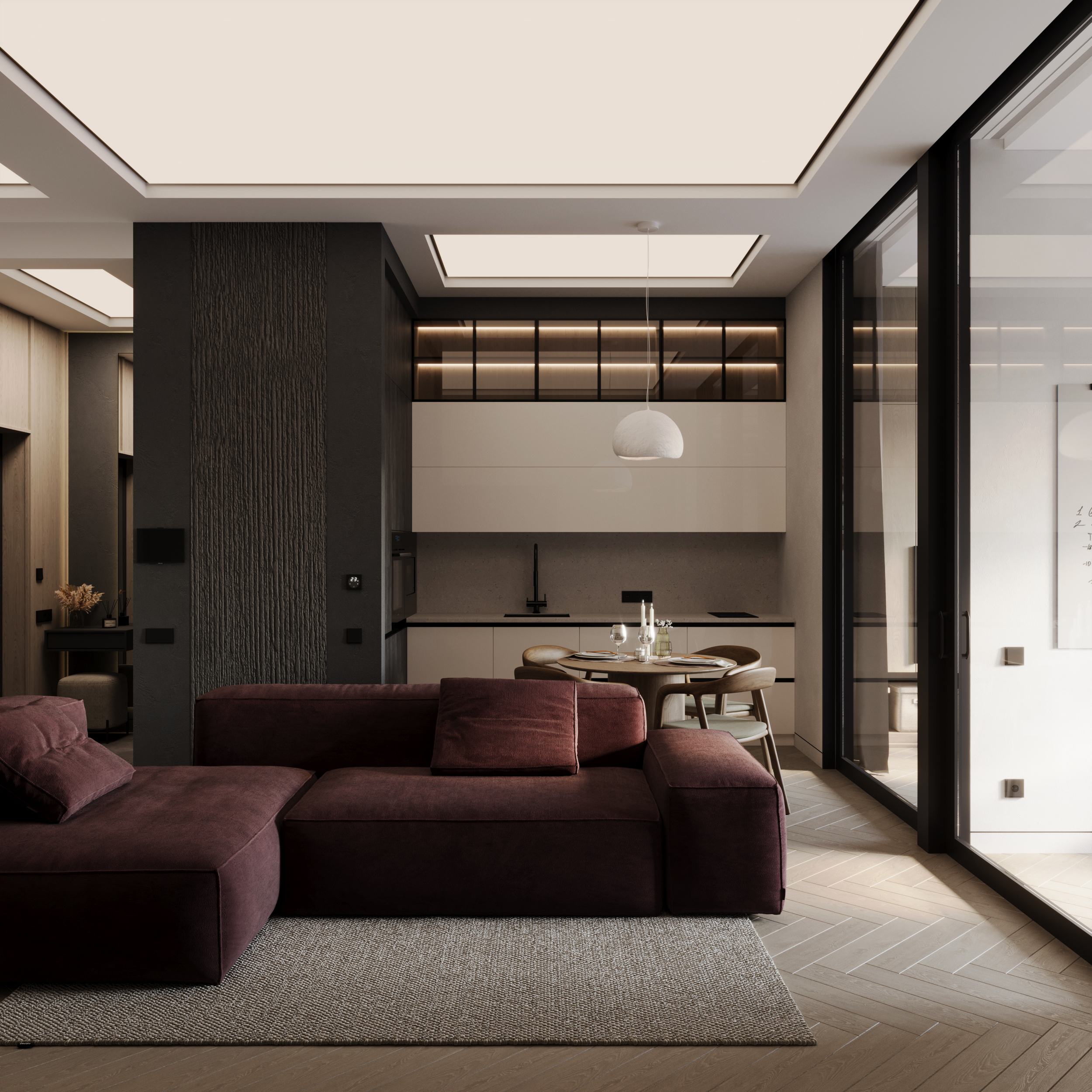 厨房  客厅及走廊室内设计-5