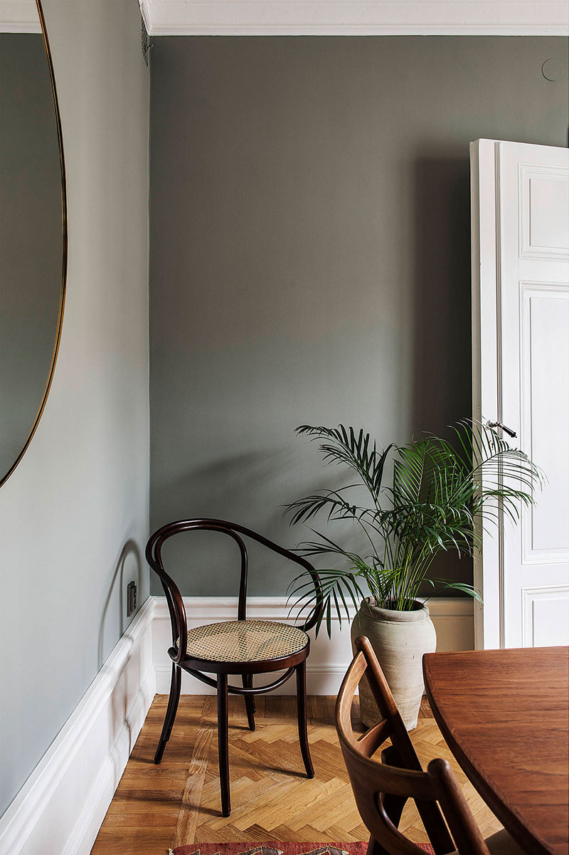 斯德哥尔摩橄榄绿公寓，法式风情融入北欧设计-14