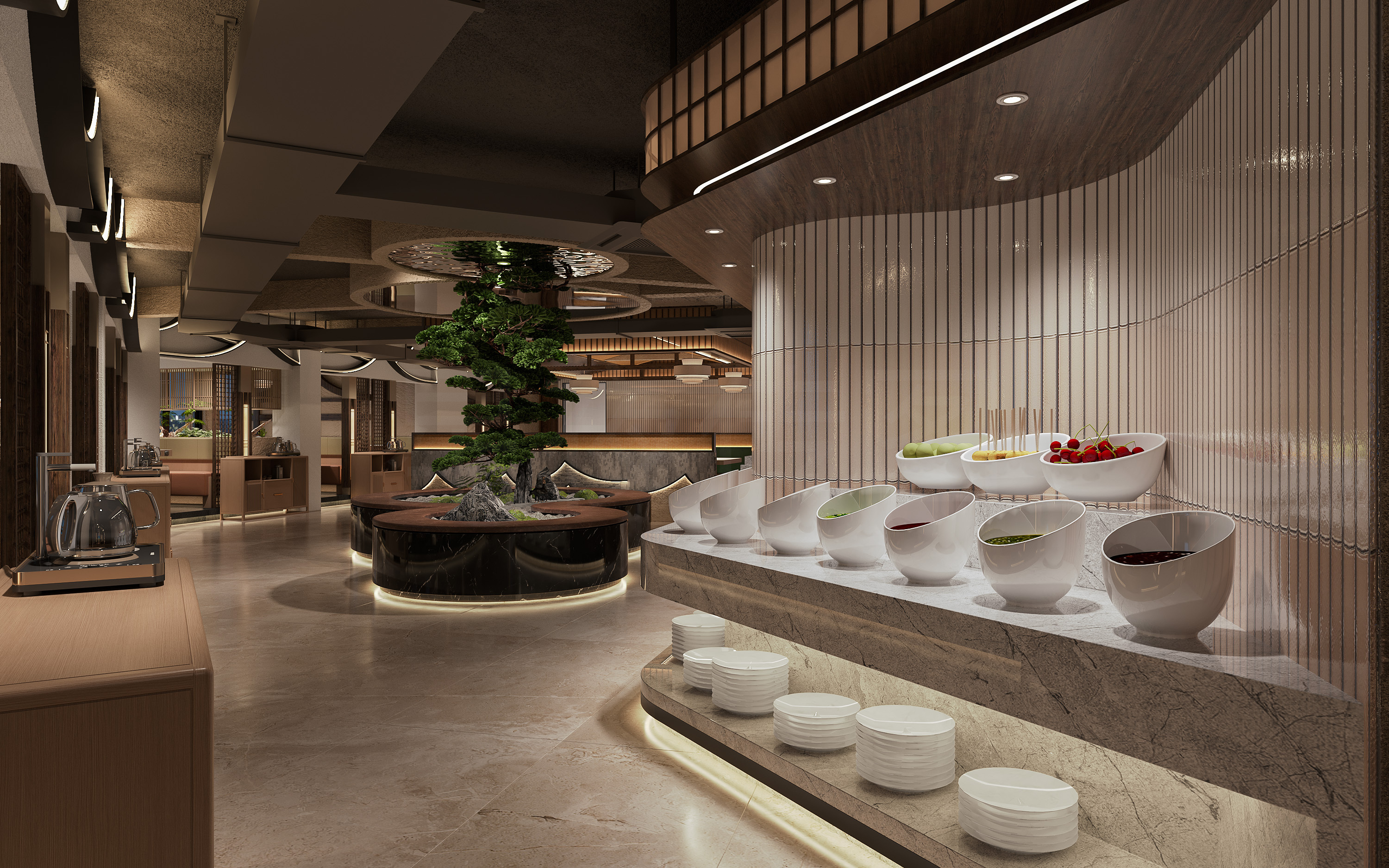 餐厅 火锅店  效果图-7