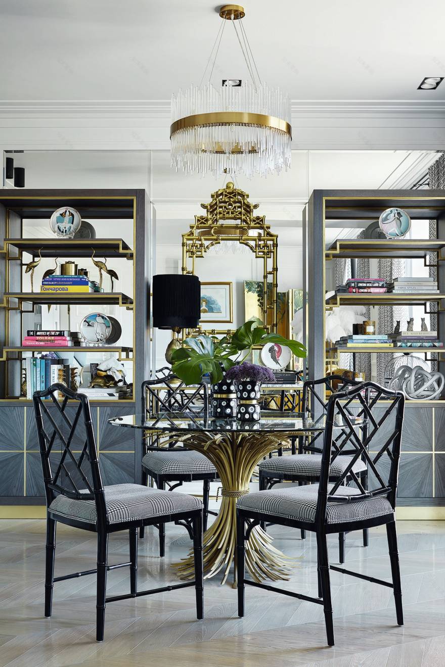 摩登中式 | 莫斯科公寓的惊艳改造-10