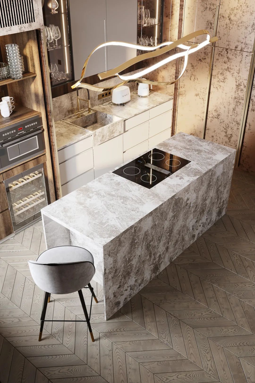 俄罗斯莫斯科 192·4㎡私人豪宅设计丨Julia Design-16