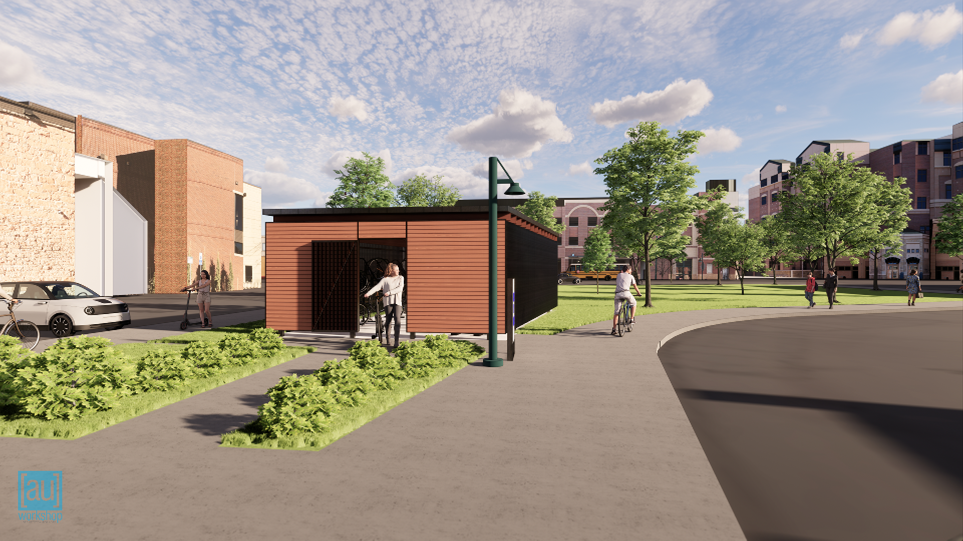 北公交枢纽站自行车棚丨United StatesFort Collins-10