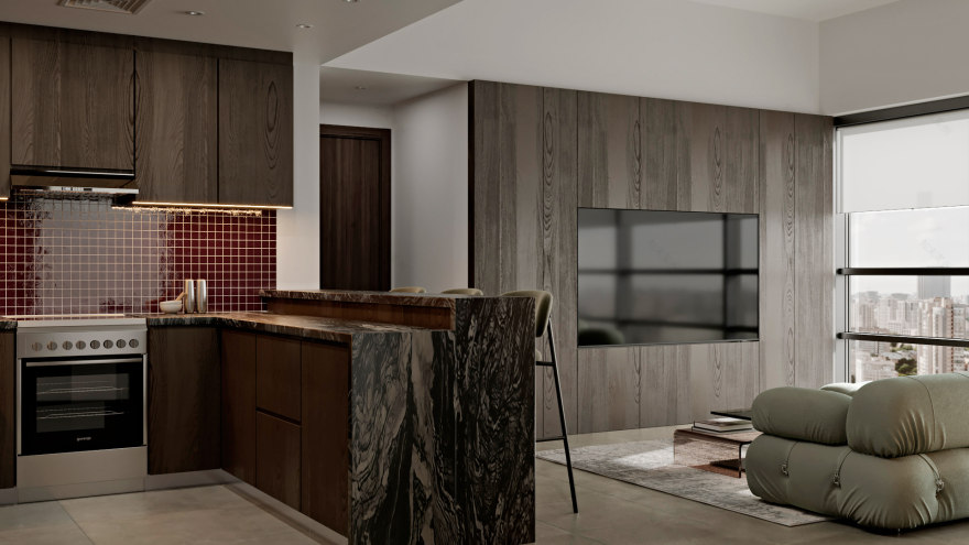 小型公寓室内设计丨阿联酋迪拜丨CGI-24