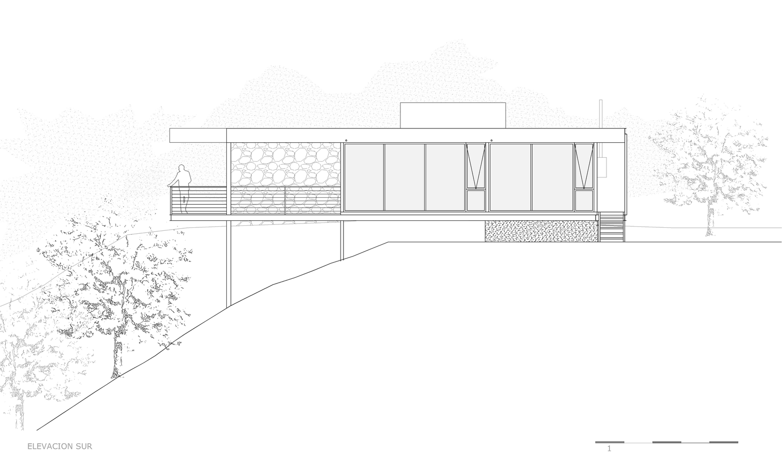 智利奥尔穆埃森林中的悬浮家庭住宅-89