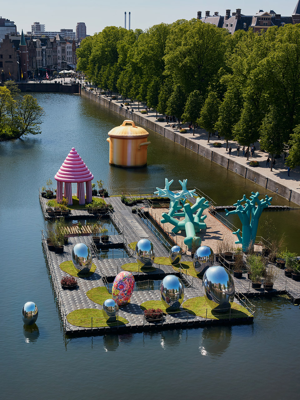 海牙2024BlowUP艺术节 Hofvijver漂浮花园丨荷兰海牙-5