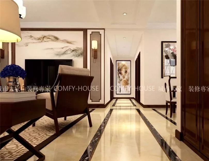 新中式风格 135 平三室两厅,传统与现代的完美融合-36