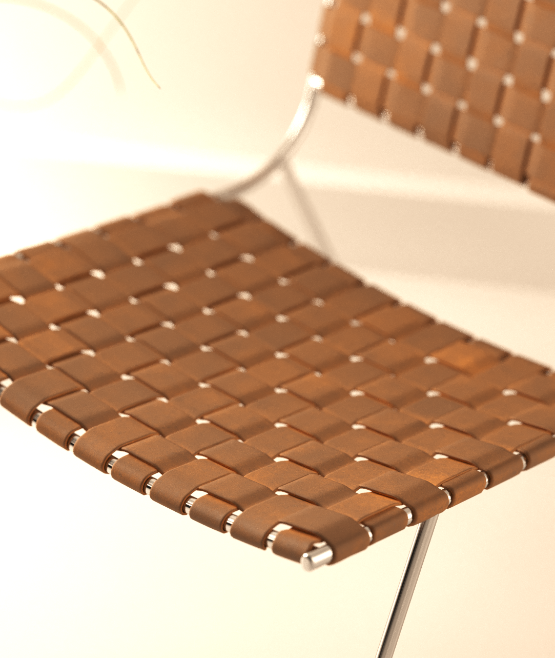 编织骆驼绒面革椅子-4