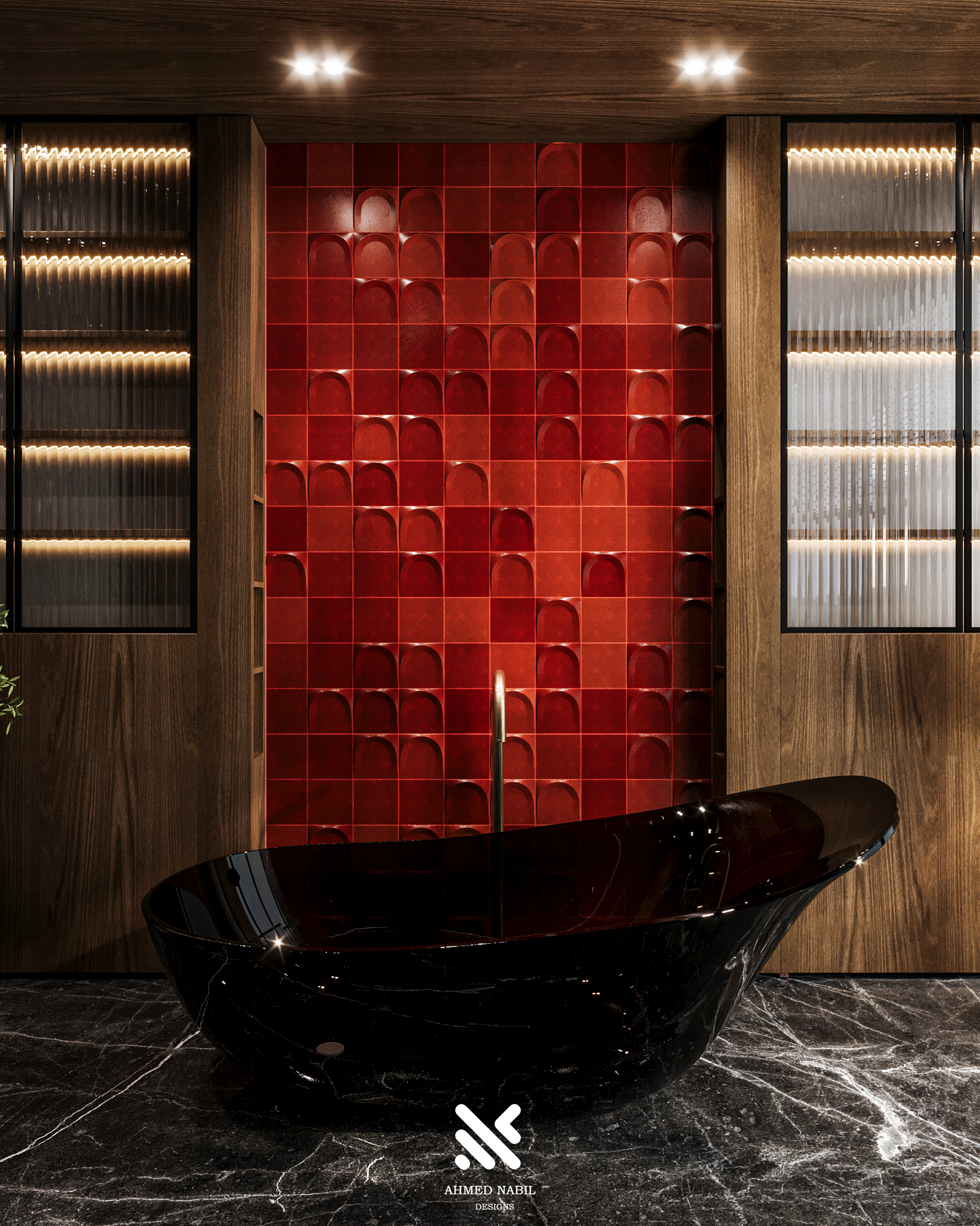 Nature Meets Stone | Contemporary Bathroom Concept-4