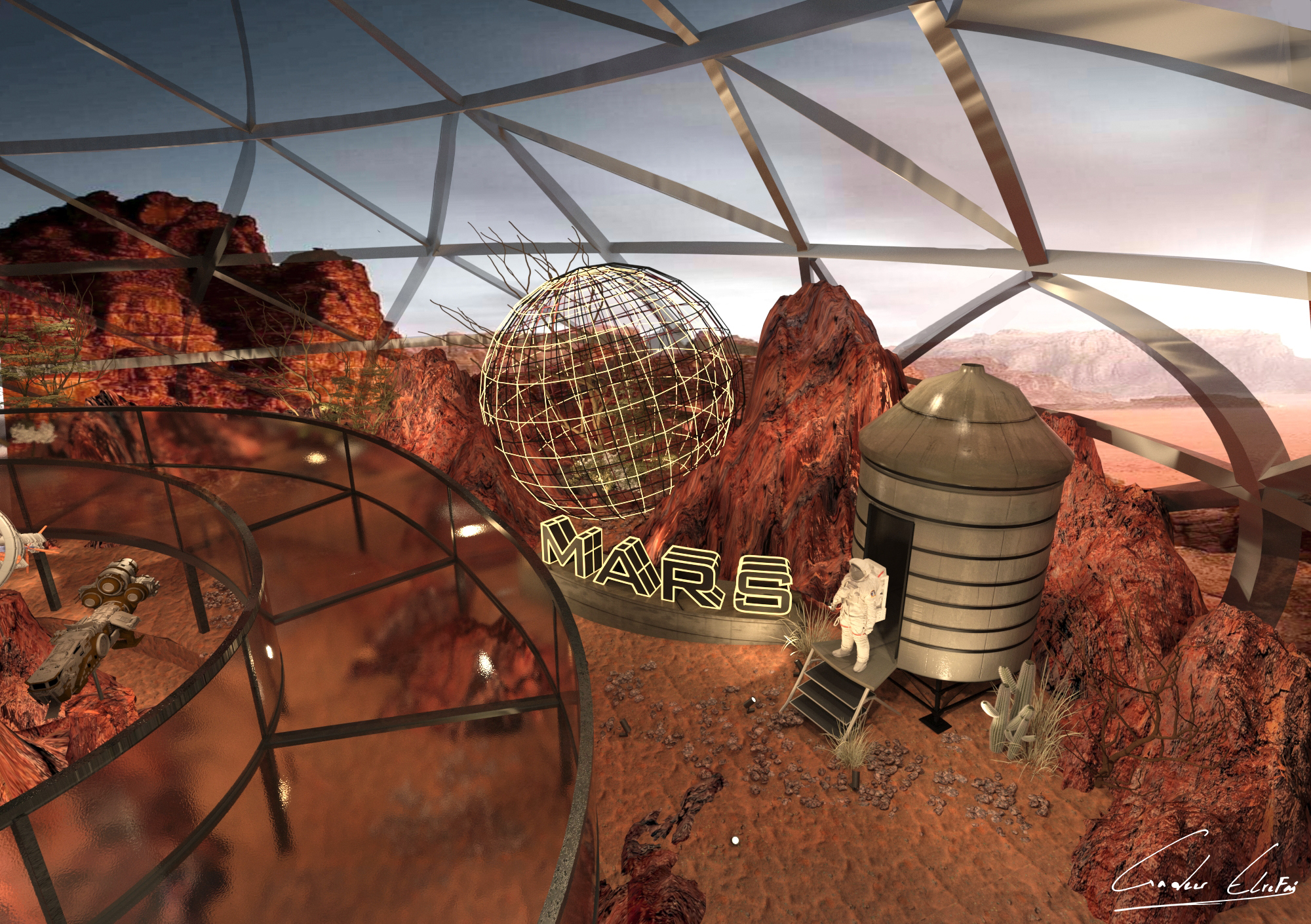 火星定居中心和展览丨埃及丨亚历山大大学室内建筑系-29