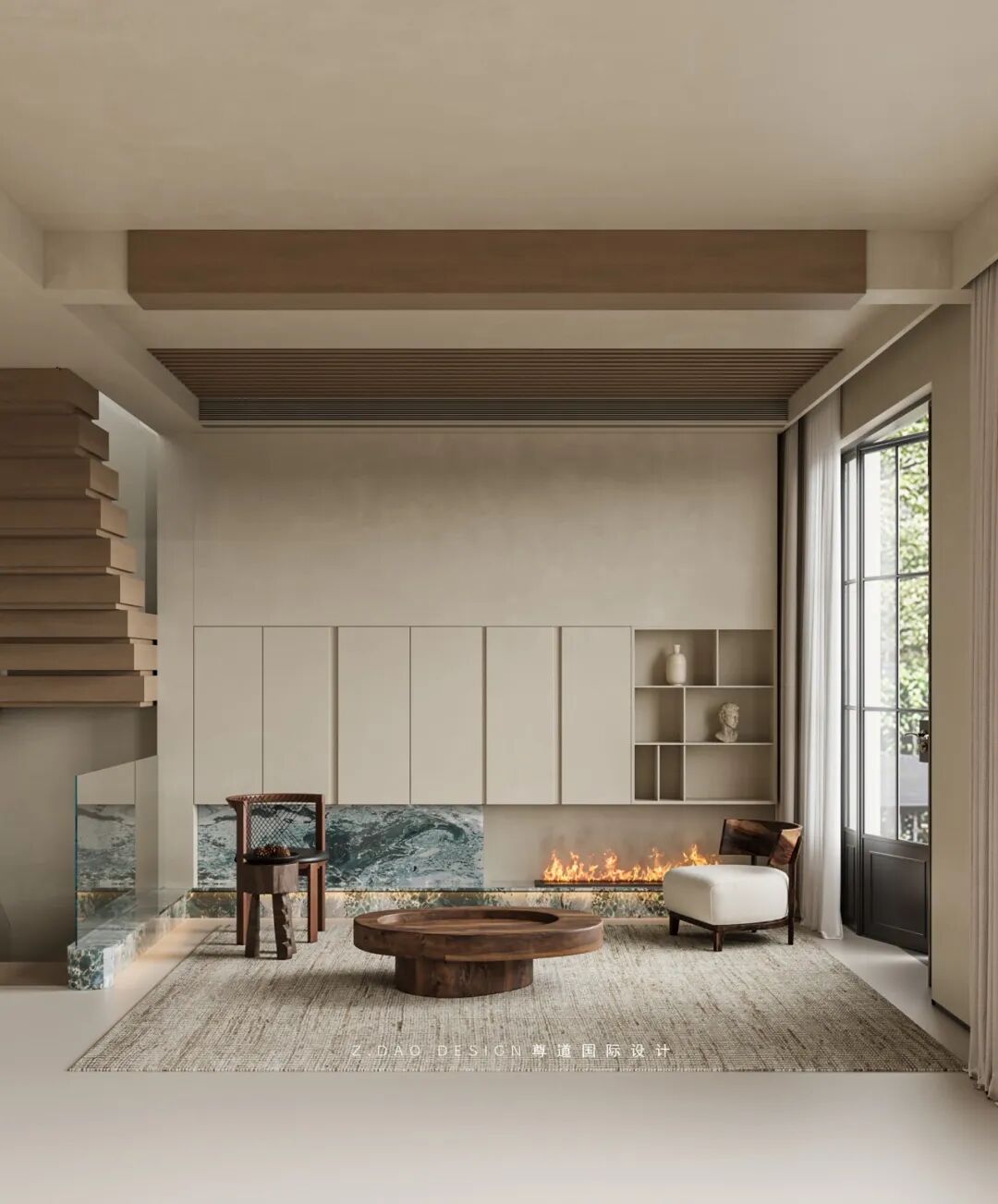 龙湖丽丰·西宸原著400㎡静奢风别墅(《喜 棠》)丨尊道国际设计-102