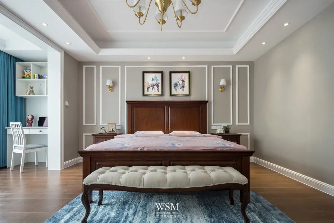 苏州明珠城 400 平米美式私宅，打造浪漫复古生活空间-55