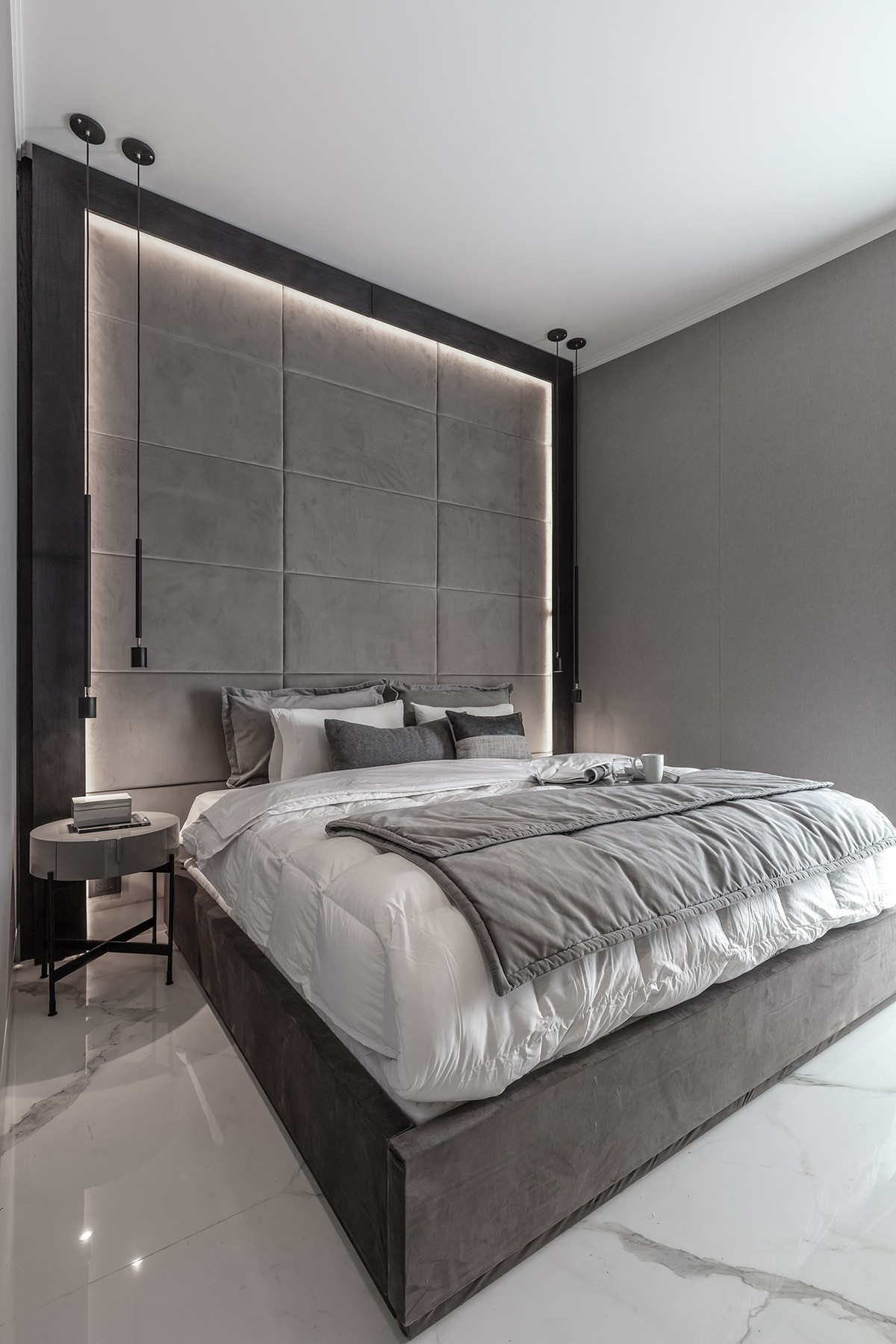 简洁白+高级灰 高级质感公寓设计-18