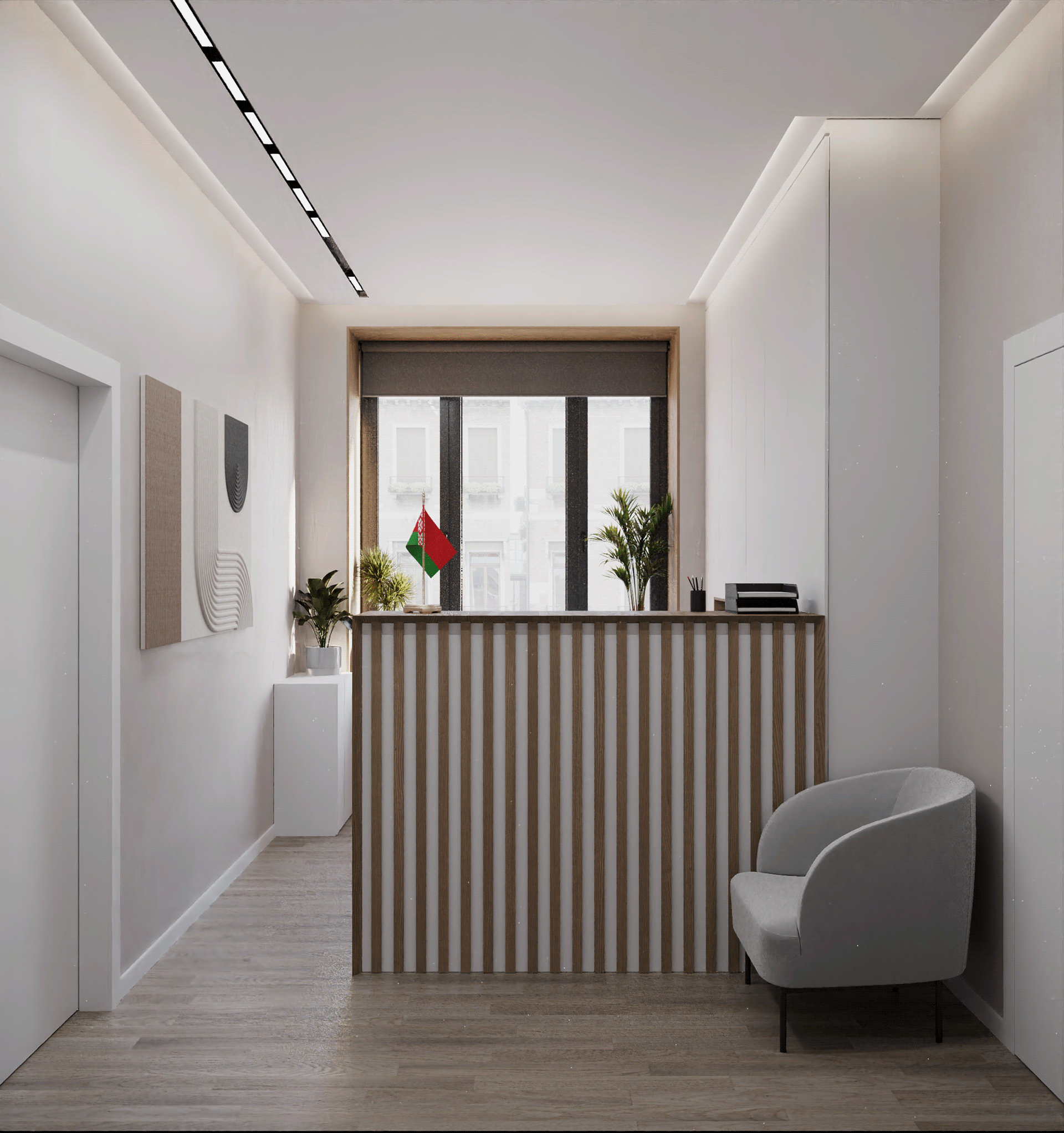 政府机构设计项目(办公室空间室内设计与3D可视化)-35