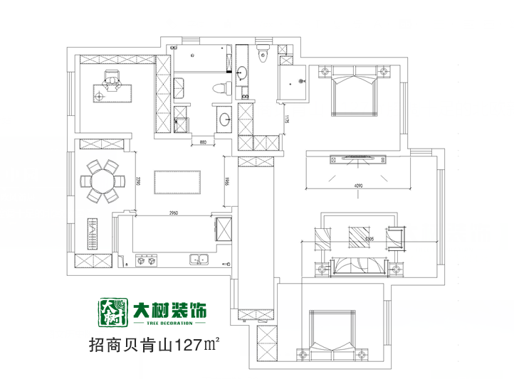 哈尔滨招商贝肯山 127㎡美式新居，温馨舒适-14