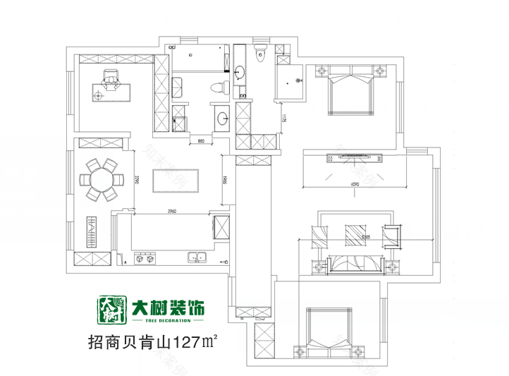 哈尔滨招商贝肯山 127㎡美式新居,温馨舒适-14