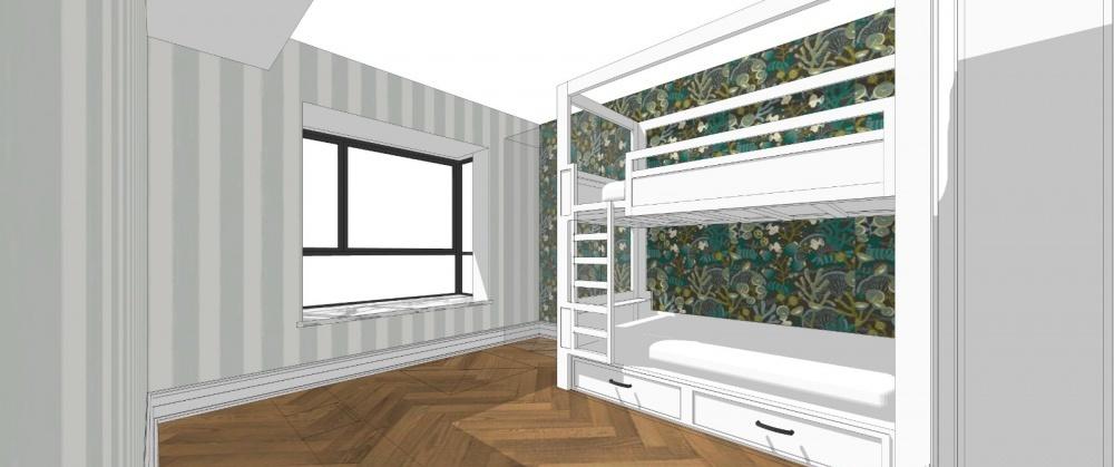 上海本墨设计丨平层丨70W打造218㎡超优雅美式乡村风大宅-101