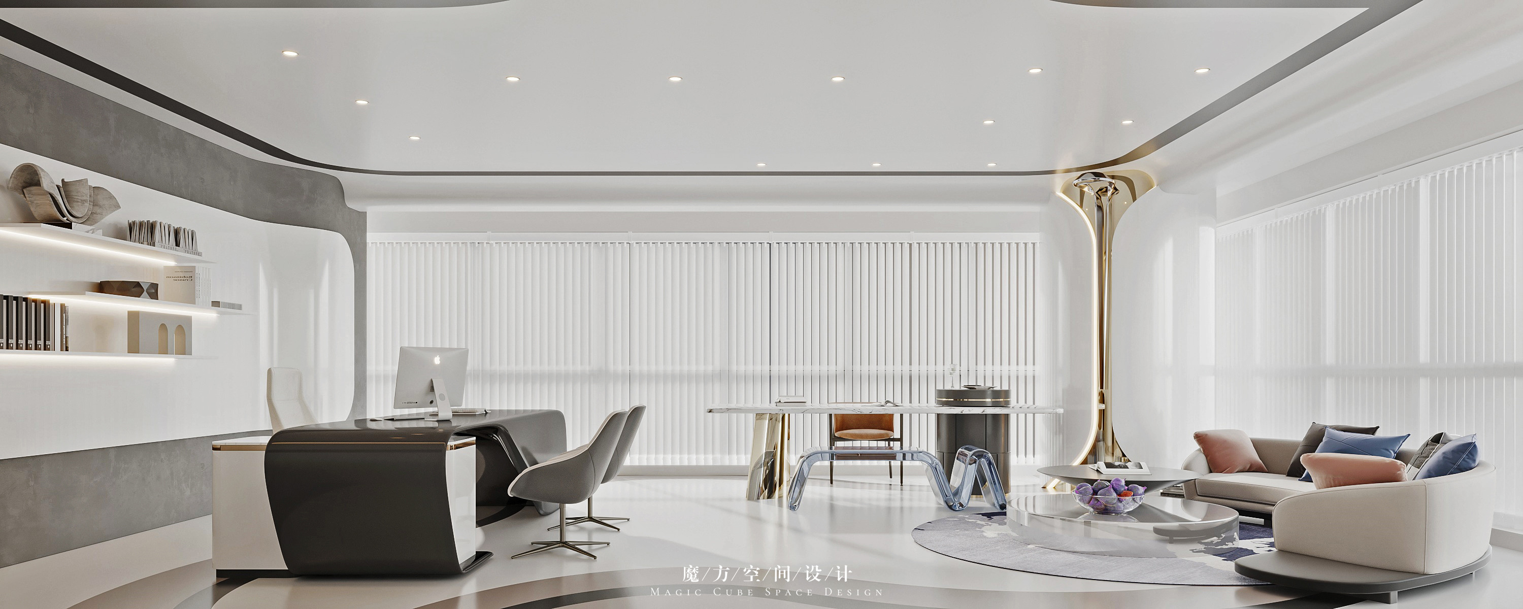 西安•曲江文创中心办公室商业空间设计项目丨中国西安丨魔方空间设计-11