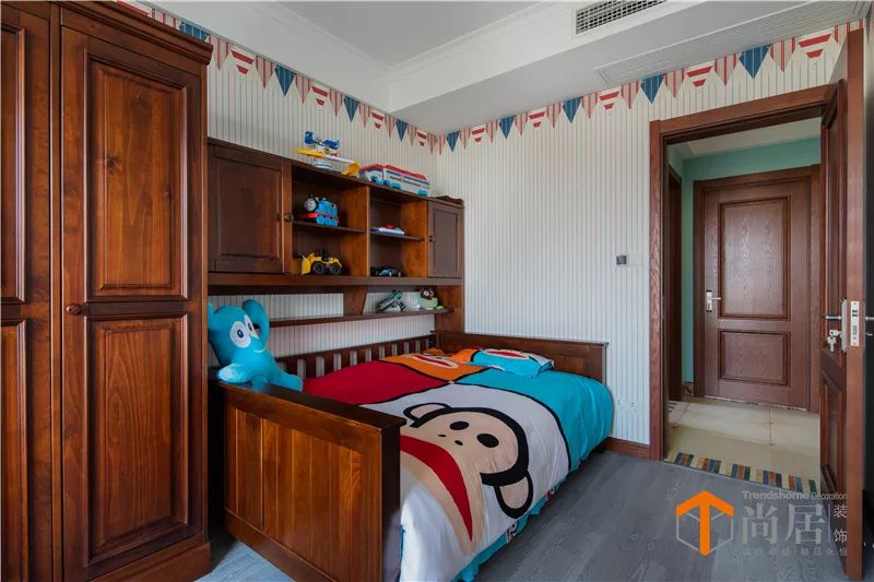 104㎡美式田园风，蒂芙尼蓝带来清新浪漫-22