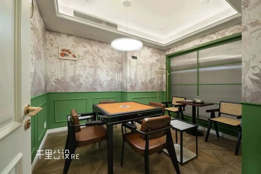 运河天地 200㎡美式复古棋牌室丨千里公设·张秀-38