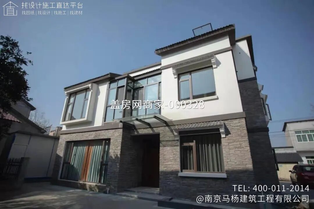 【施工队案例】江苏省南通市如东县二层现代别墅施工-18