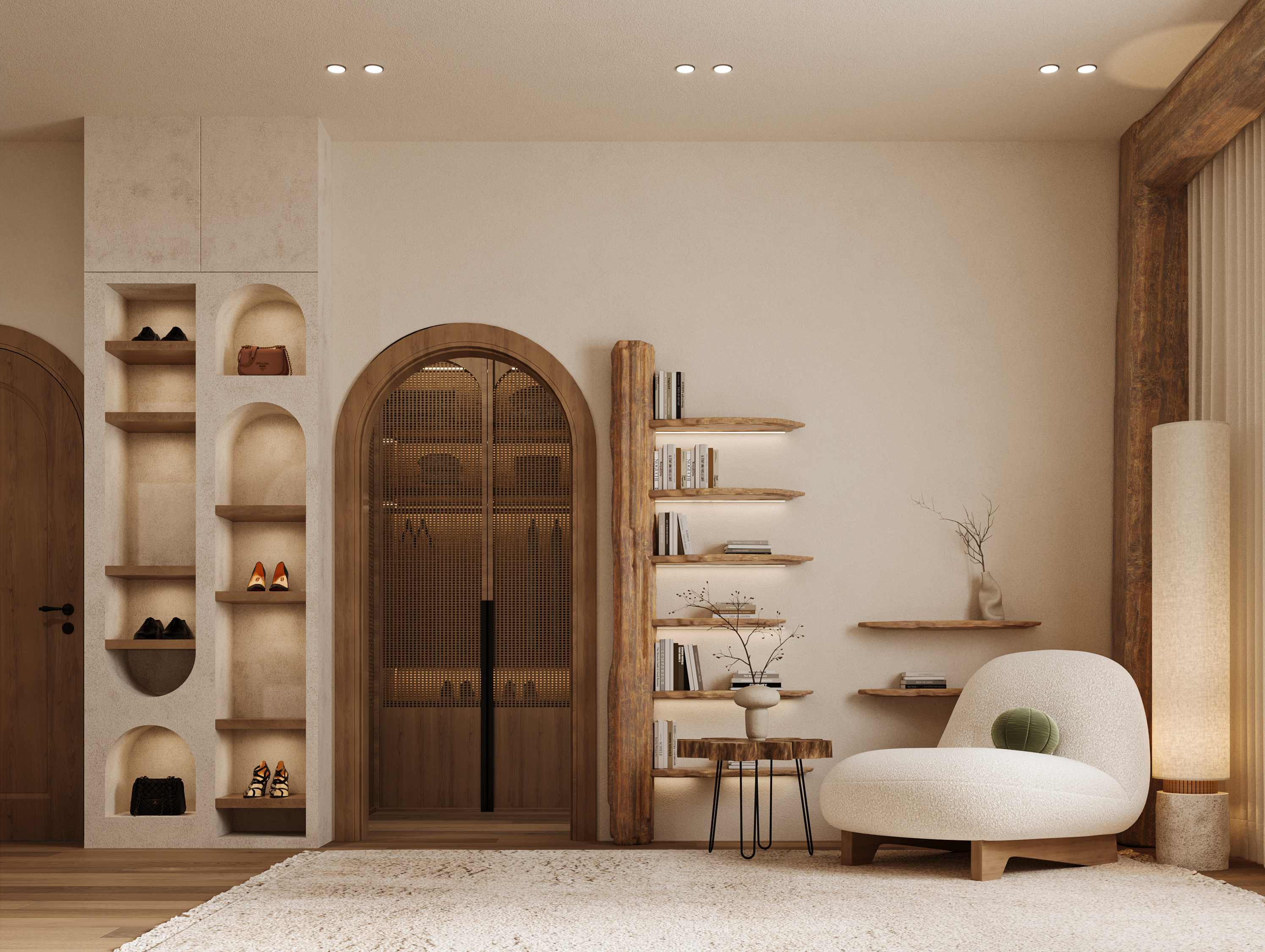 日式斯堪的纳维亚风格卧室设计丨卡塔尔-7