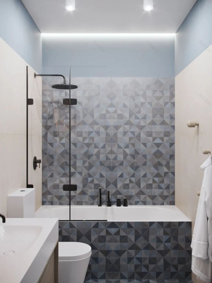 中性灰色英伦风,双胞胎家庭住宅设计-63