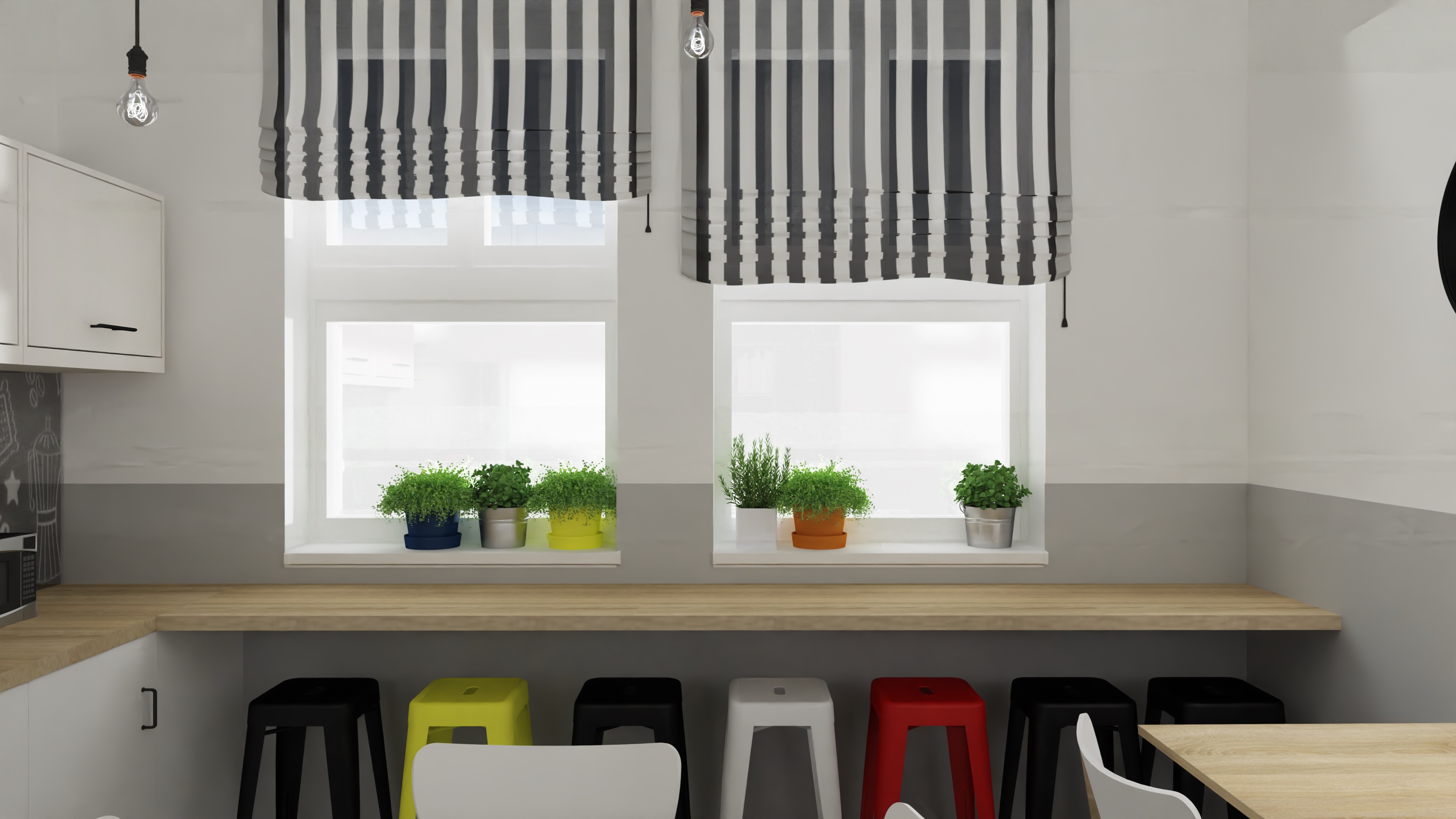 Projekt kuchni połączonej ze strefą chillu-4