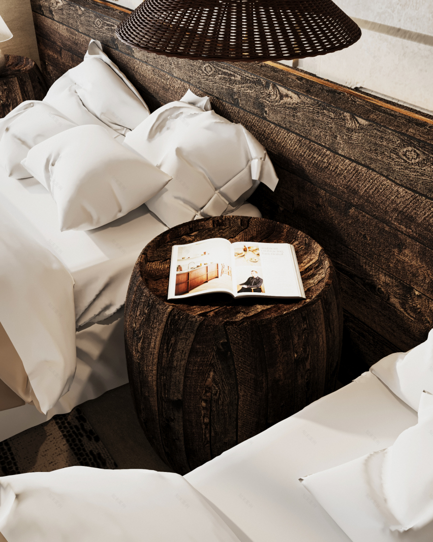 侘寂风格主卧丨Ali Shoaib-6