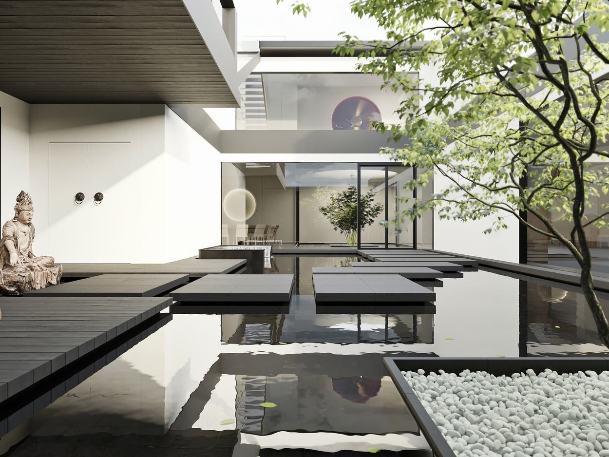 忆江南·中式别墅丨ZHBB 效果表现-15