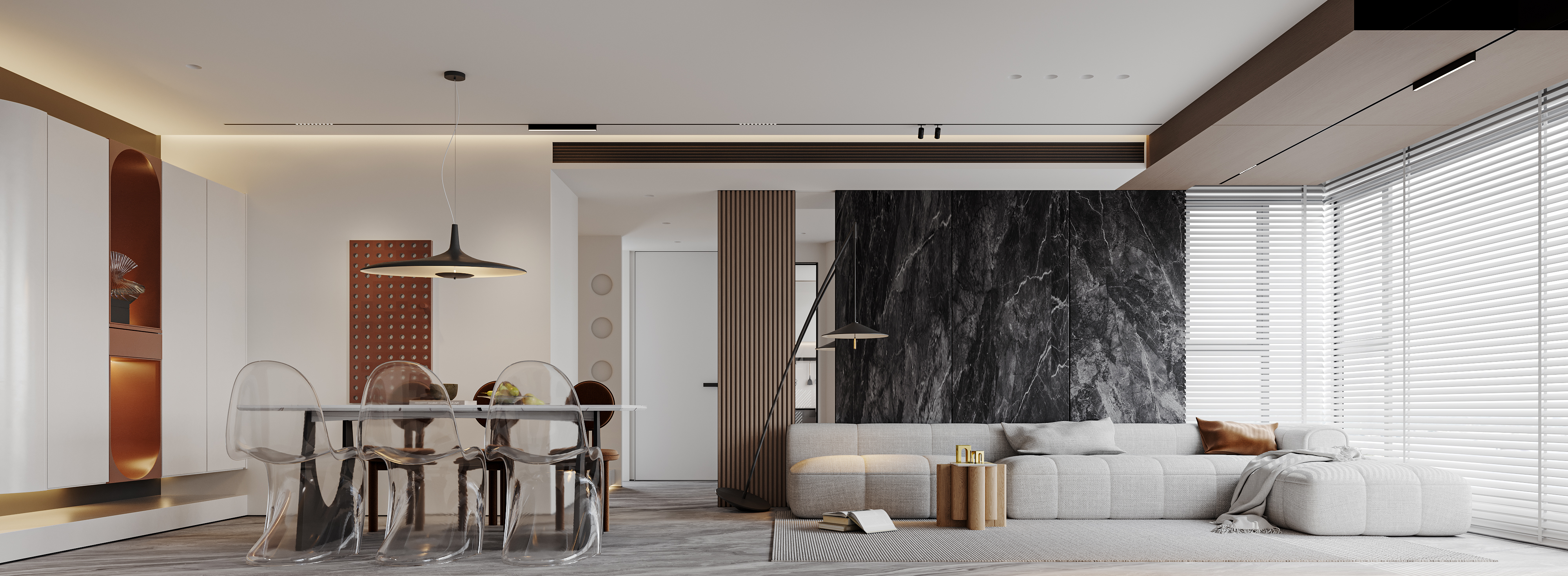 现代极简客厅卧室设计-7