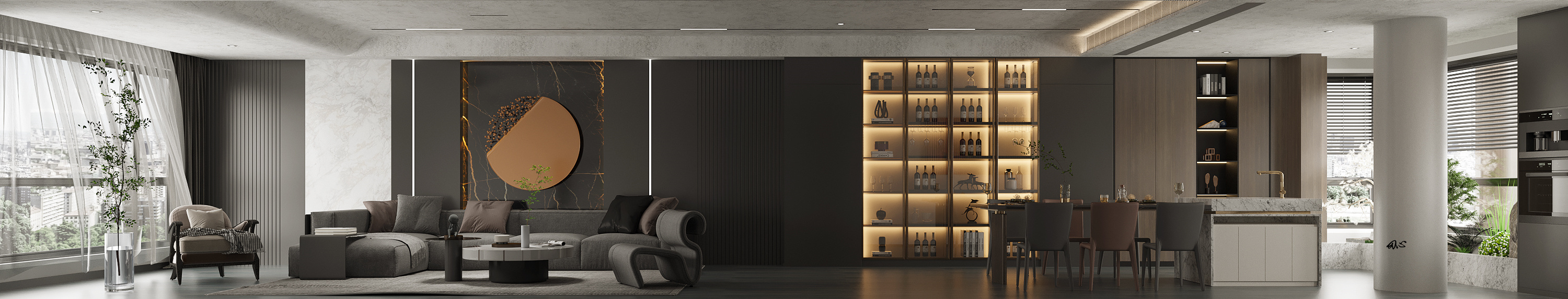 现代高级黑室内设计-10