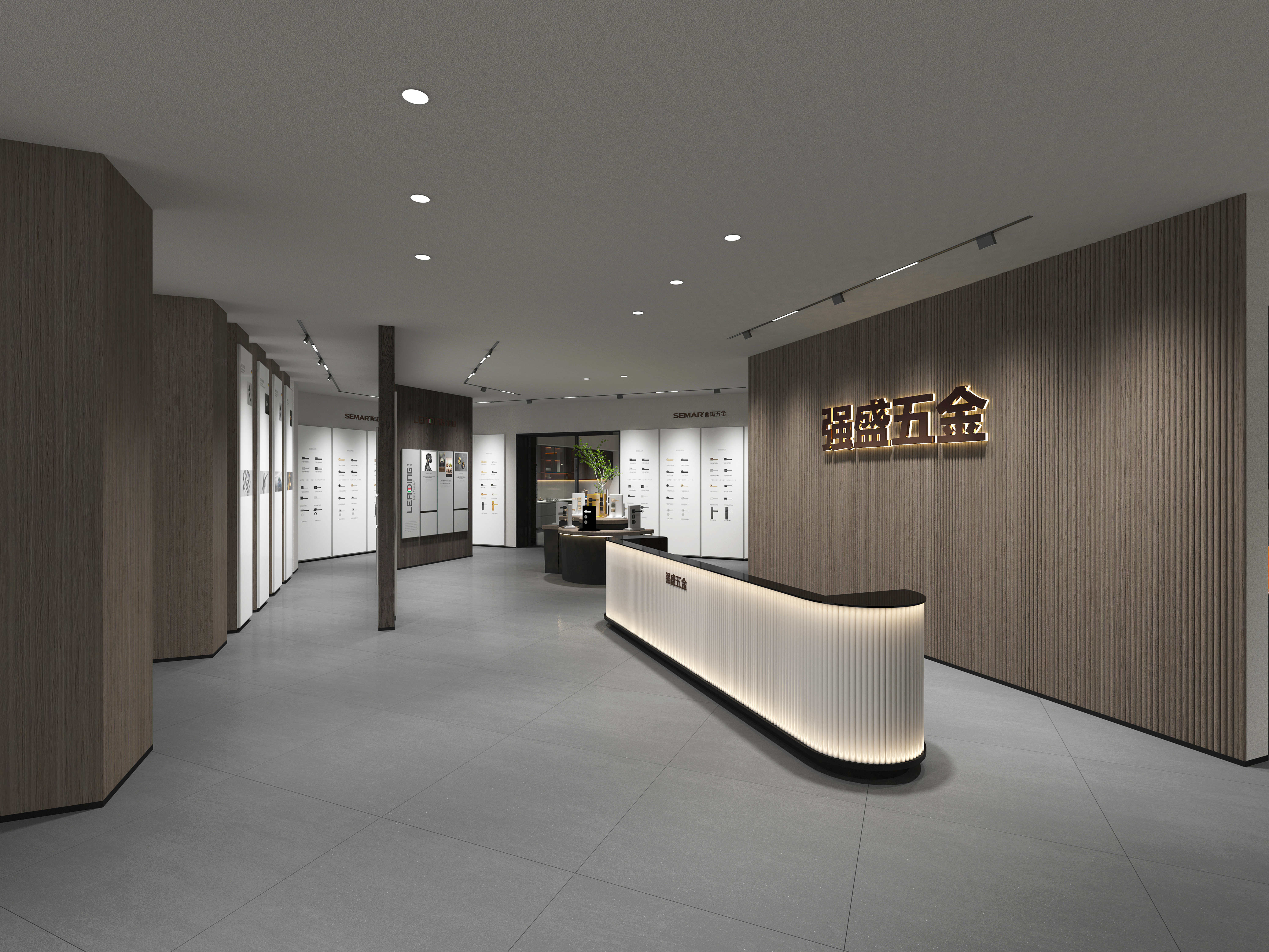 展厅设计  简约质感商业展示空间设计-1