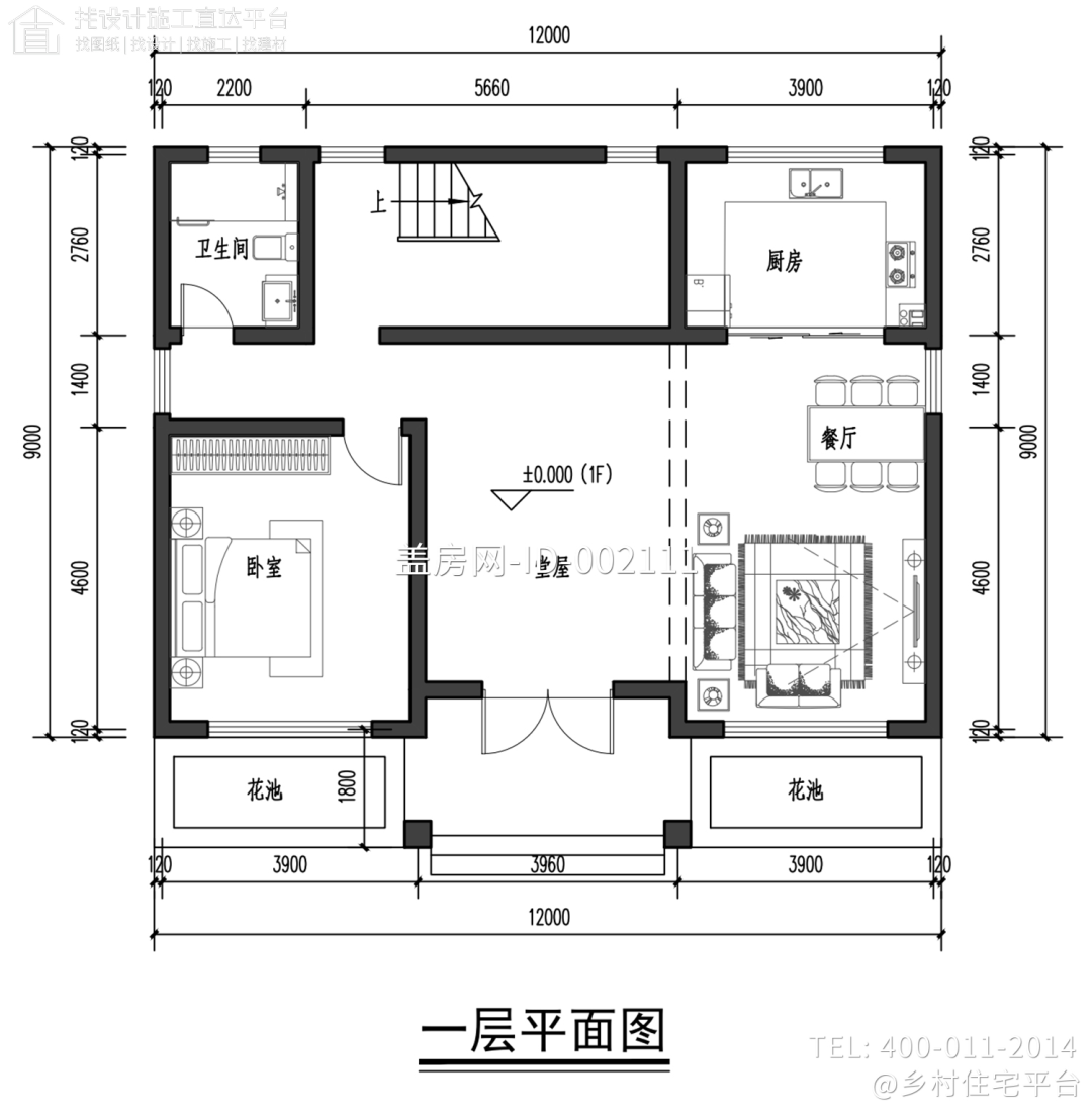 【设计师案例】土建参考造价30万，面宽12m×进深9m云南昆明二层新中式别墅-21